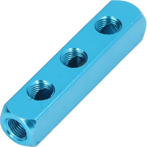 Bloc de distribution d'air en aluminium pour équipements d'automatisation - Bloc collecteur pneumatique AL-3