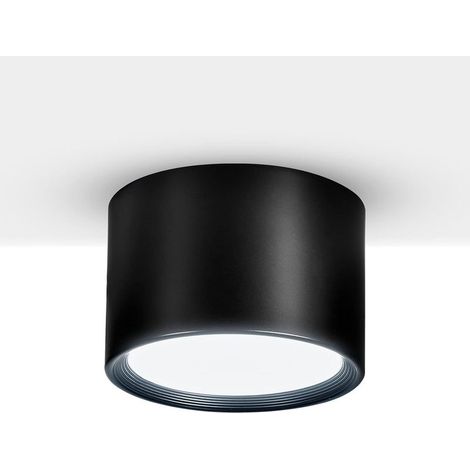 LED-Deckenstrahler, schwarz und warmweiß (6000 K), 12 W, Deckenleuchte für Wohnzimmer, Esszimmer, Küche, Flur, Schlafzimmer, Ø 8,5 cm (1/5)