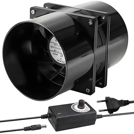 100mm Tubular Fan with Cruise Control Heat Resistant Silent Kitchen Toilet Greenhouse Garage Air Flow (1/5)