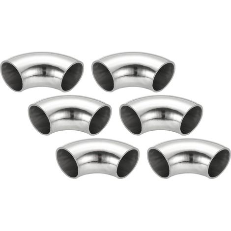 6pcs Coude En Acier Tuyau Coudé en Acier Inoxydable à 90° 25mm OD (1/5)