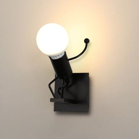 Applique Murale Interieur LED, Moderne Lampe Murale, E27 Vintage en Métal Lampe pour Salon Chambre Hall Escalier Pathway (1/5)