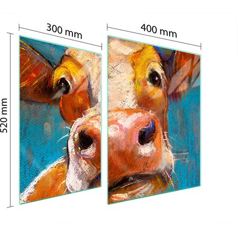 PIASTRA PROTETTIVA IN VETRO PER STUFA 70x52 COW (1/5)