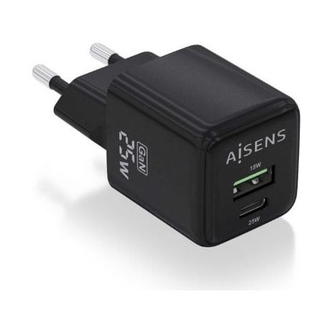 Cargador de Pared Aisens ASCH-25W2P015-BK Negro 25 W