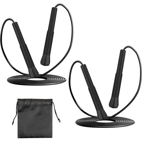 Corde à sauter de fitness pour adultes - Réglable et idéale pour l'entraînement et la musculation - Convient aux hommes et aux femmes (1/5)