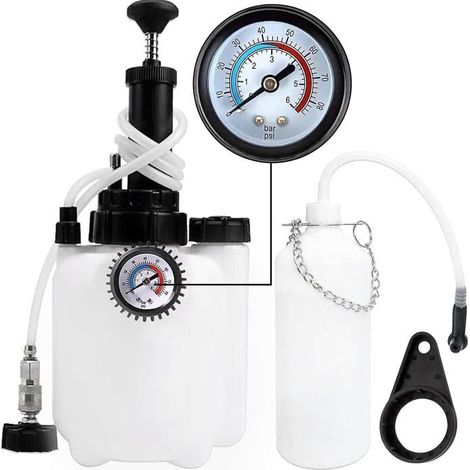 Bremsenentlüftungsgerät, manuelle Bremsflüssigkeitsablassvorrichtung, 3-Liter-Bremsflüssigkeitsentlüftungsset mit E20-Adapter, Betriebsdruck (1/5)