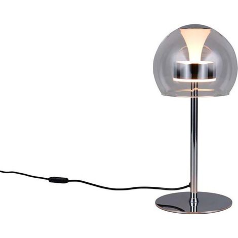 Tischleuchte LED Nachttischlampe Metall chrom Memoryfunktion dimmbar D 16 cm (1/5)