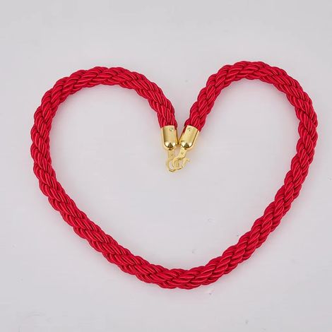 Ensemble de bornes, système de contrôle des foules avec tête sphérique et corde de barrière. (1/5)