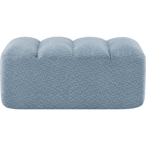 Canapé modulable sans armature avec ottoman bleu, assise ergonomique en mousse haute densité 32D, pour salon et petit espace - CHICFURN (1/5)