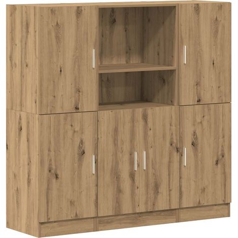 Maison Exclusive - 3-tlg. Küchenschrank-Set Artisan-Eiche Holzwer
