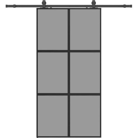 Maison Exclusive - Schiebetür mit Beschlag Schwarz 102,5x205 cm H
