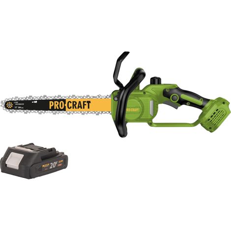 Procraft PKA33-BB Akku Kettensäge 20 V 304 mm Brushless + 1x Akku 2,0 Ah - ohne Ladegerät