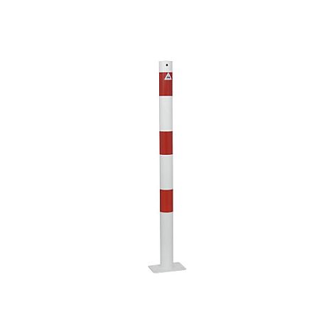 Poste barrera  Ø 60 mm  blanco y rojo  para atornillar  sin