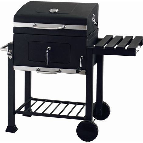Barbecue a carbonella carbone regolabile ruote ripiano pic nic grigliate G641415 (1/5)