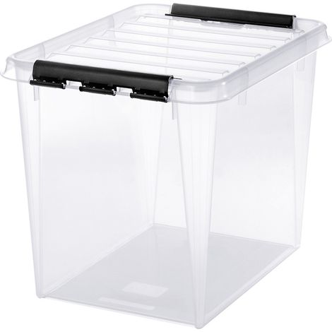 Boîte Rangement Plastique 52l Grande Capacité, Robuste, Empilable - Générique (1/5)
