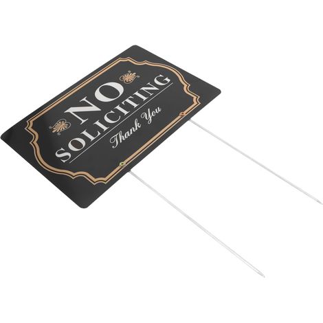 Panneau De Jardin No Soliciting Signalisation Claire Pour Maison Pour Maintenir La Vie Privée Sécurité (1/5)