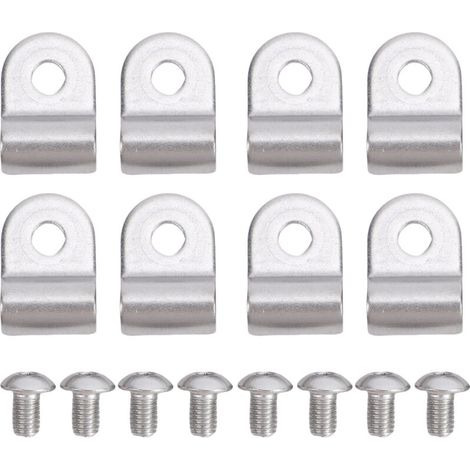 Clips de Conduite de Frein en Acier Inoxydable, Clips de Remplacement de 3/16 Pouces, Clamp/Holder de Frein avec Vis, Résistant aux Hautes Températures, à la Pression et à la Déformation, (1/5)
