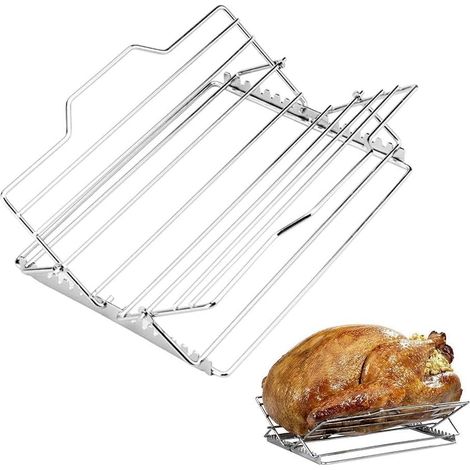 Heat-Resistant Steel Chicken Roasting Rack (1/5)
