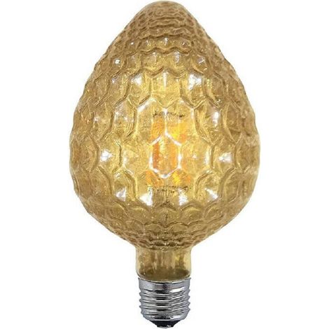 TrAdE Shop Traesio - Lampadina Filamento A Ovale Ambra E27 4w Stile Vintage Retro Luce Decorati Ov-oc - (1/2)