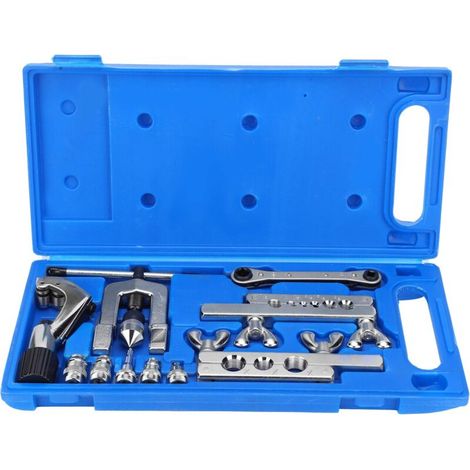 Ensemble Outils Évasement, Outil d'Évasement Simple Professionnel et Trousse d'Outils de Sertissage pour l'Alésage de Tuyaux en Cuivre en Aluminium et Autres Tuyaux - 10 Pièces (1/5)