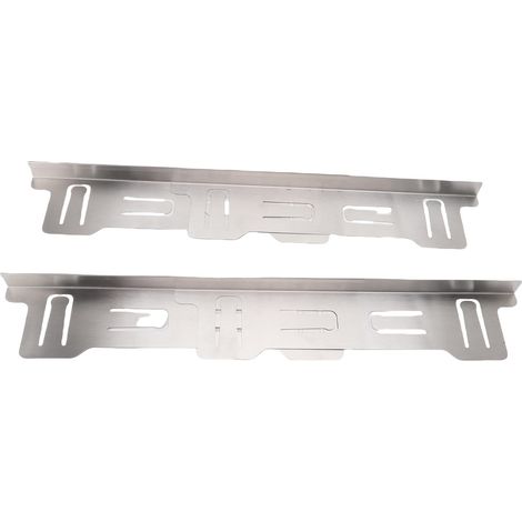 Cache-espace pour plan de travail de cuisine, réglable de 35 à 70 cm, en acier inoxydable, design minimaliste, couleur argent. (1/5)