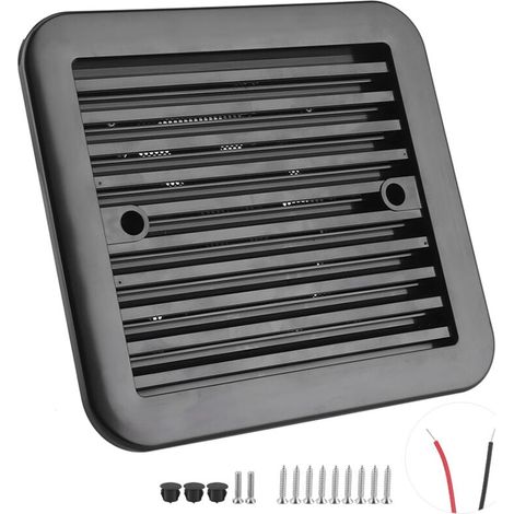 Ventilateur de refroidissement 12V 4W avec volets, ventilation unidirectionnelle latérale, vent fort, échappement d'air, style de voiture, accessoires de camping-car (1/4)