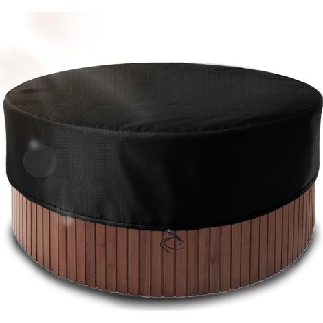 Couverture Solaire pour Piscine Ronde, Housse de Spa Gonflable Portable en Tissu Oxford 600D Anti-déchirure, Protection Extérieure pour Jacuzzi et Baignoire Chauffante, Diamètre 200-300 cm (1/5)