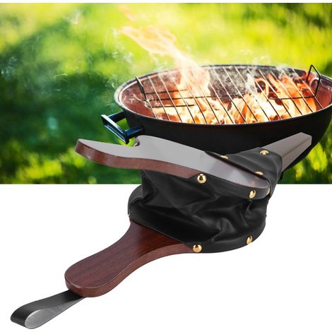 Soufflet de cheminée manuel pour barbecue en bois, accessoire de camping et de barbecue en extérieur (1/5)