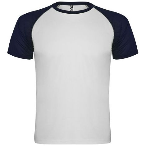 Camiseta deportiva en tejido técnico de manga corta INDIANAPOLIS ROLY XXXL Blanco/Marino