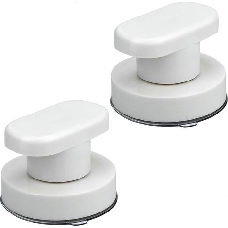 Lot de 2 poignées de porte à ventouse, poignées à ventouse pour fenêtre en baie avec ventouse puissante pour tiroir de salle de bain, armoire ou placard (1/5)