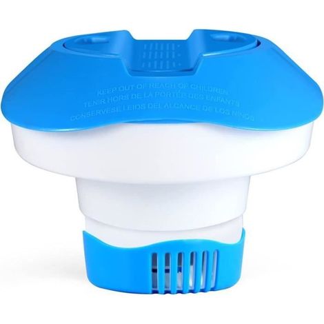 Distributeur Flottant, Distributeur Flottant de Produits Distributeur De Comprimés De Chlore pour piscines, spas, Bains à remous et (1/4)