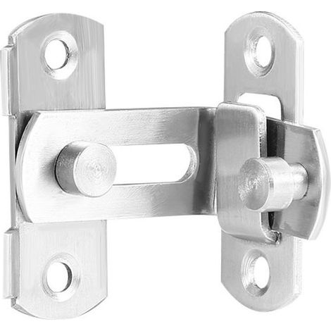 Loquets et verrous (2 pack) 90 degrés flip serrure de porte angle droit courbé boucle de porte boulon serrure de porte de grange serrure de porte coulissante serrure de porte spéciale (1/5)