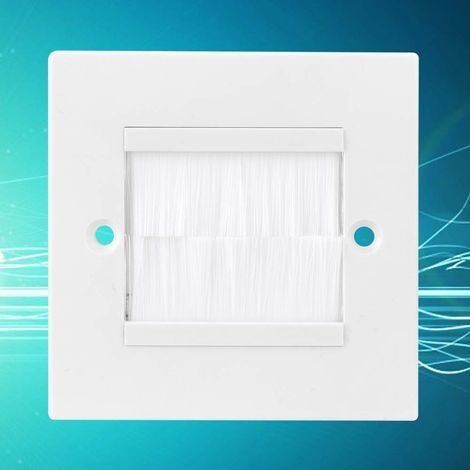 Plaque murale de protection contre la poussière - Pour câble - Plaque murale de raccordement - Panneau de montage - Blanc - 3,3 x 3,3" (1/5)