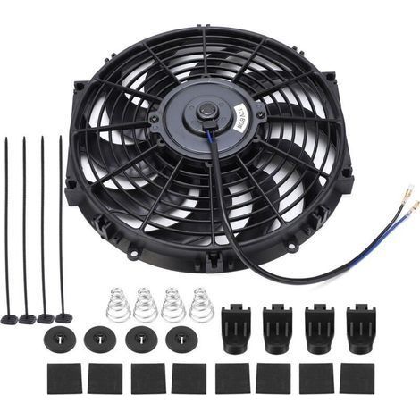 Ventilateur de refroidissement de moteur électrique universel de 12 pouces, Slim Push Pull, 12V, avec Kit de montage (1/5)