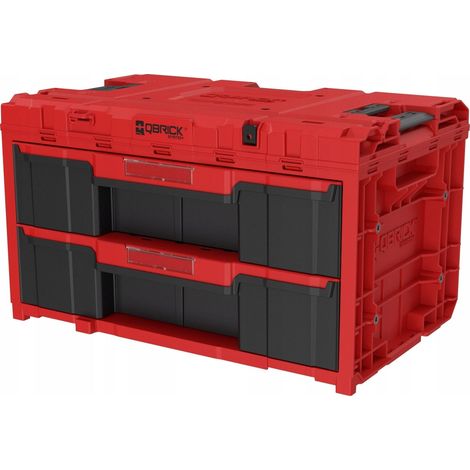 Qbrick System ONE Drawer 2 Plus Toolbox 2.0 Red Ultra HD modularer Werkzeugkasten 587 x 380 x 340 mm 9 l 20 l