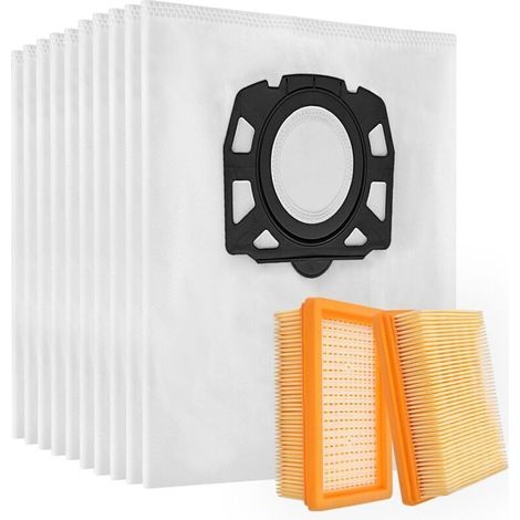 Kit 10 Sacs et 2 Filtres Aspirateur pour Karcher WD4 WD5 WD6 MV4 MV5 MV6 - Kit 10 Sacs et 2 Filtres Aspirateur pour Karcher WD4 WD5 WD6 MV4 MV5 MV6 (1/4)