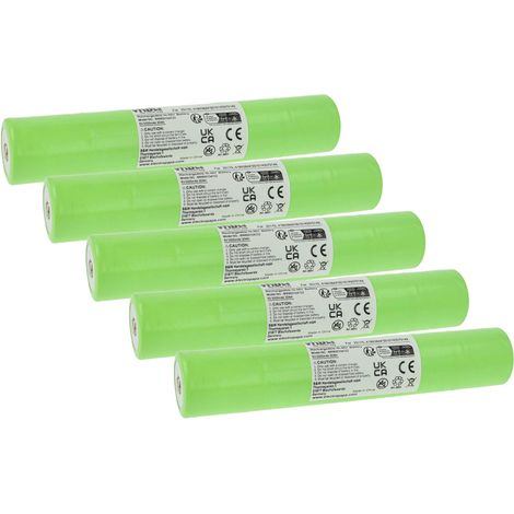 vhbw 5x Battery compatible with Maglite MA5, ML500, N38AF001A, 9032, 40070149, ARXX075, ARXX235 Torch, Headlamp (5000 mAh, 6 V, NiMH)