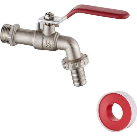 Robinet Exterieur Jardin 1/2 -Robinet Jardin avec Adaptateur,Robinet Antigel -10 ℃, Résistance à Haute Température 120 ℃,Antirouille (1/5)