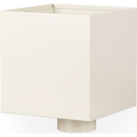 Boite à eau Blanc RAL 9002 200 x 200 Sortie Ø 80 avec grille anti-feuilles – LPP
