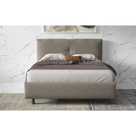 Letto matrimoniale contenitore 162x200 – Design essenziale e praticità quotidiana - MUST  Tortora
