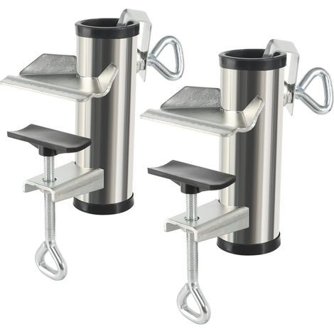 Support de parasol réglable pour balcon,Diamètre : 25 à 38 mm,Diamètre : 25-38 mm,Support de parasol épais pour table de bière, bordure de balcon, convient pour une épaisseur maximale de 5 cm (1/5)
