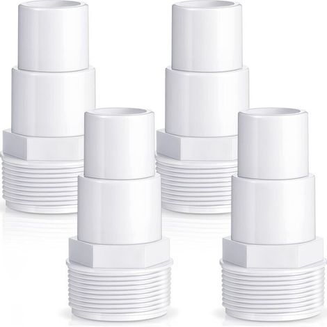 Adaptateur de tuyau combiné pour pompe de filtration de piscine, remplacement pour pompe de piscine hors sol, filtre, écumoire, compatible avec les adaptateurs Hayward SPX1091Z7 et SPX1091Z4 (4 pièces