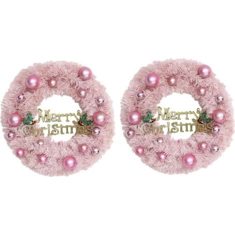 Lot de Noël Roses Lumineuses pour Porte D'Entrée Décoration De Noël Couronne De Artificielle Couronne De Porte D'Entrée en PVC (1/5)
