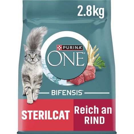 Purina One Katzenfutter reich an Rind 2,8 kg (1/3)