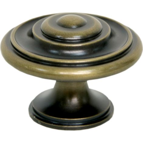Bouton de meuble en laiton décor bronze – Diamètre 30 mm – Hauteur 22 mm – Vendu à l'unité – Style vintage – Fosun (1/2)
