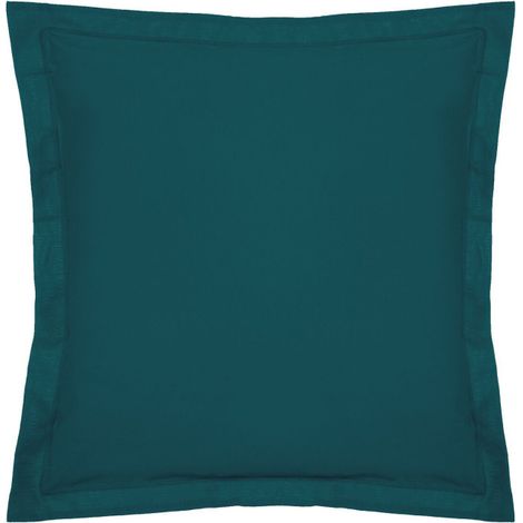 Taie d'Oreiller "Percale" 63x63cm Bleu Egéen (1/2)