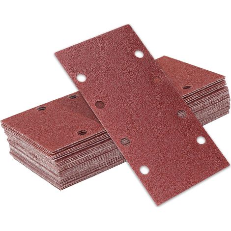 Papier Abrasif pour Ponceuse, 93x185 mm Papier a Poncer 40 Pièces (1/5)