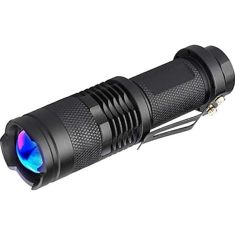 Lampe torche UV LED zoomable pour la détection de billets de banque, l'inspection de documents, la chasse aux scorpions et la photographie d'art rupestre (1/5)