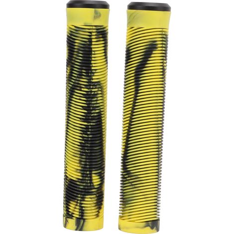 1 Paire de Poignées de Vélo Fixie 16 cm en TPE Souple Antidérapantes Noir Jaune (1/5)