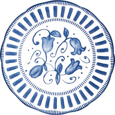 Table Passion - Assiette à dessert Napoli bleue 21 cm (lot de 6) (1/5)