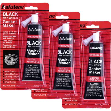Pate a Joint Moteur Resistant a Haute Temperature Silicone Noir Joint Carter Huile Moteur Colle Pare Brise, Adapte au Scellement des Carrosseries, Fenetres, Toits, Reparation de Moteurs 85g (1/5)